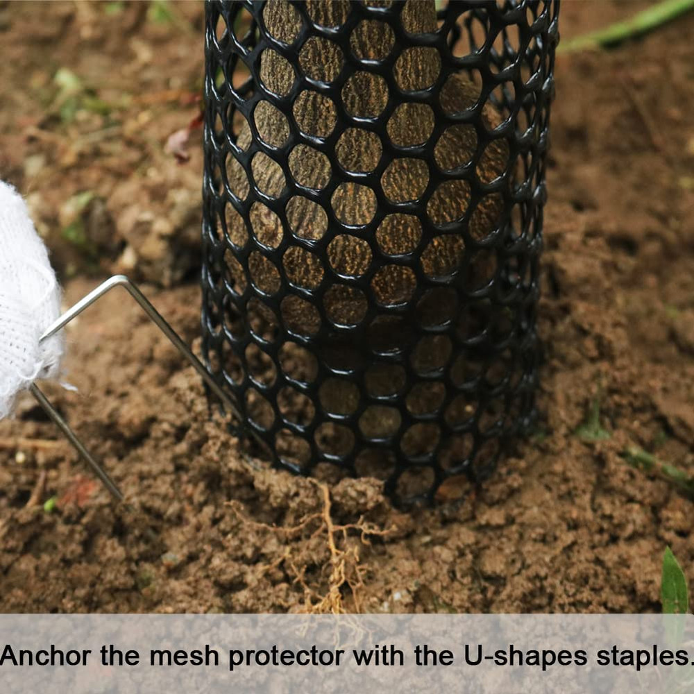 Mesh Tree Trunk Protectors 6 Pack 40 Inches Tree Bark Protector Guard with Zip