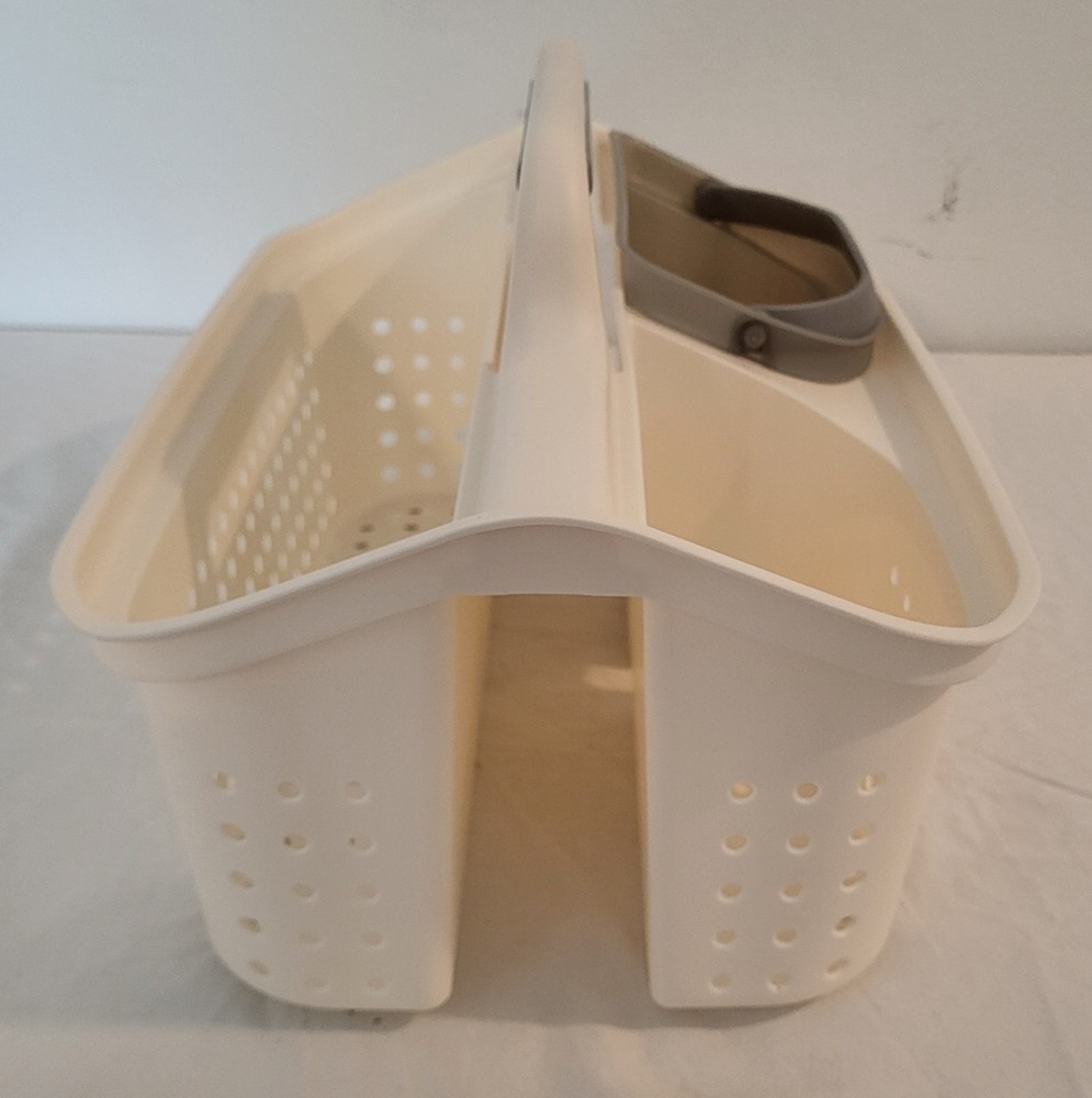 Room Essentials 2-in-1 Shower Caddy for Dorm Beige Polypropylene