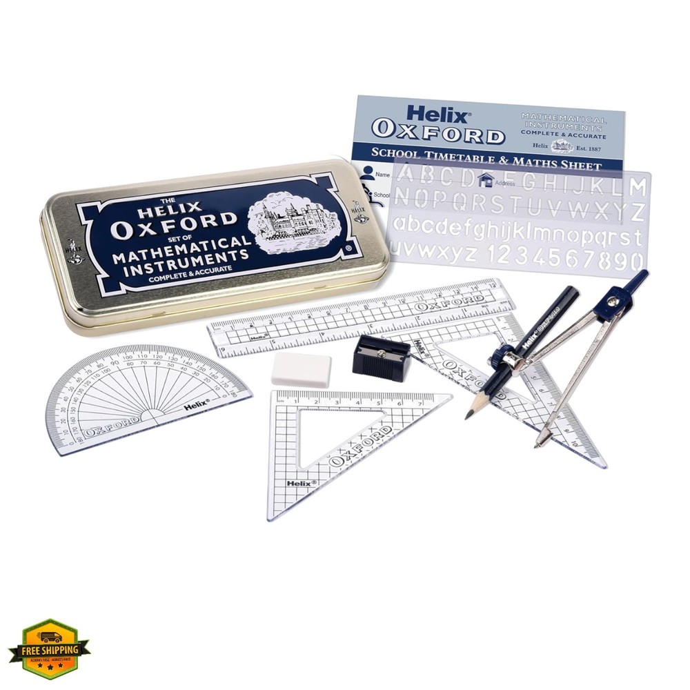 Oxford Maths Set with Storage Tin