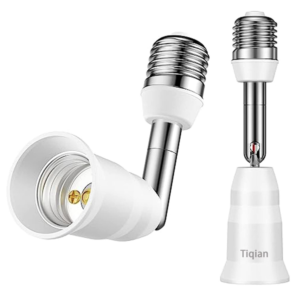 E26/E27 Light Socket Extender, 4.5 Inch Extension,Adjustable Vertical 90°Horizon