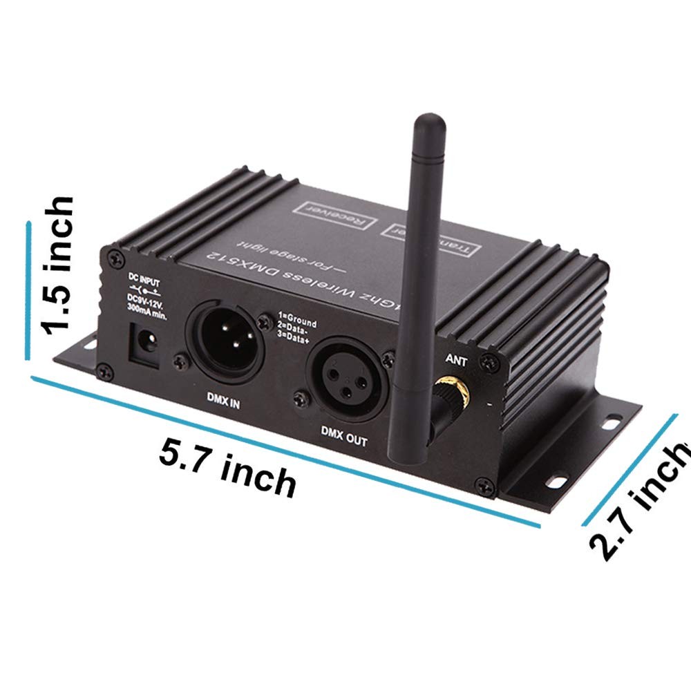 DMX512 Controller 2.4G Wireless Controller Transmitter Receiver LCD Display P...