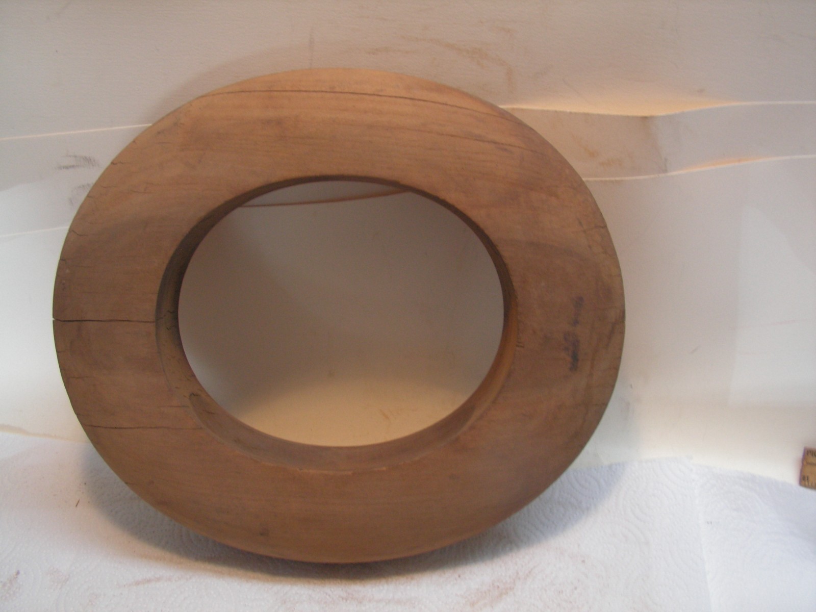 Antique Wooden Block Hat Brim Mold Millinery Form 32 6 3/4 2 5/8? 11" 12 5/8"