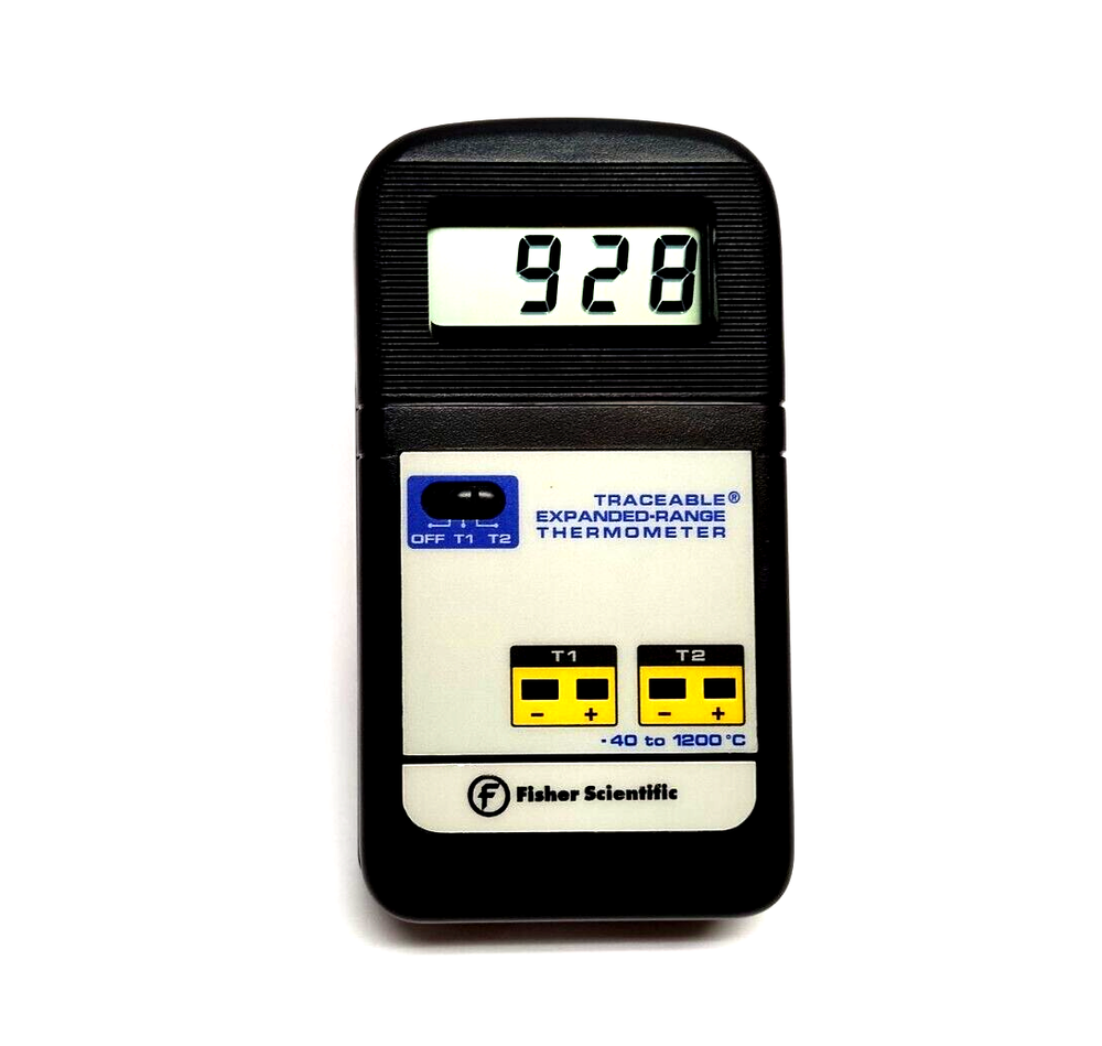 Fisher Scientific 15-077-11 Traceable Expanded-Range Thermometer w/ Case