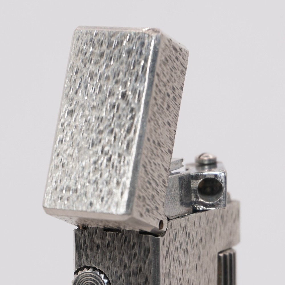 Dunhill Lighter Silver Sand Pattern-Ultrasonically Cleaned_Working