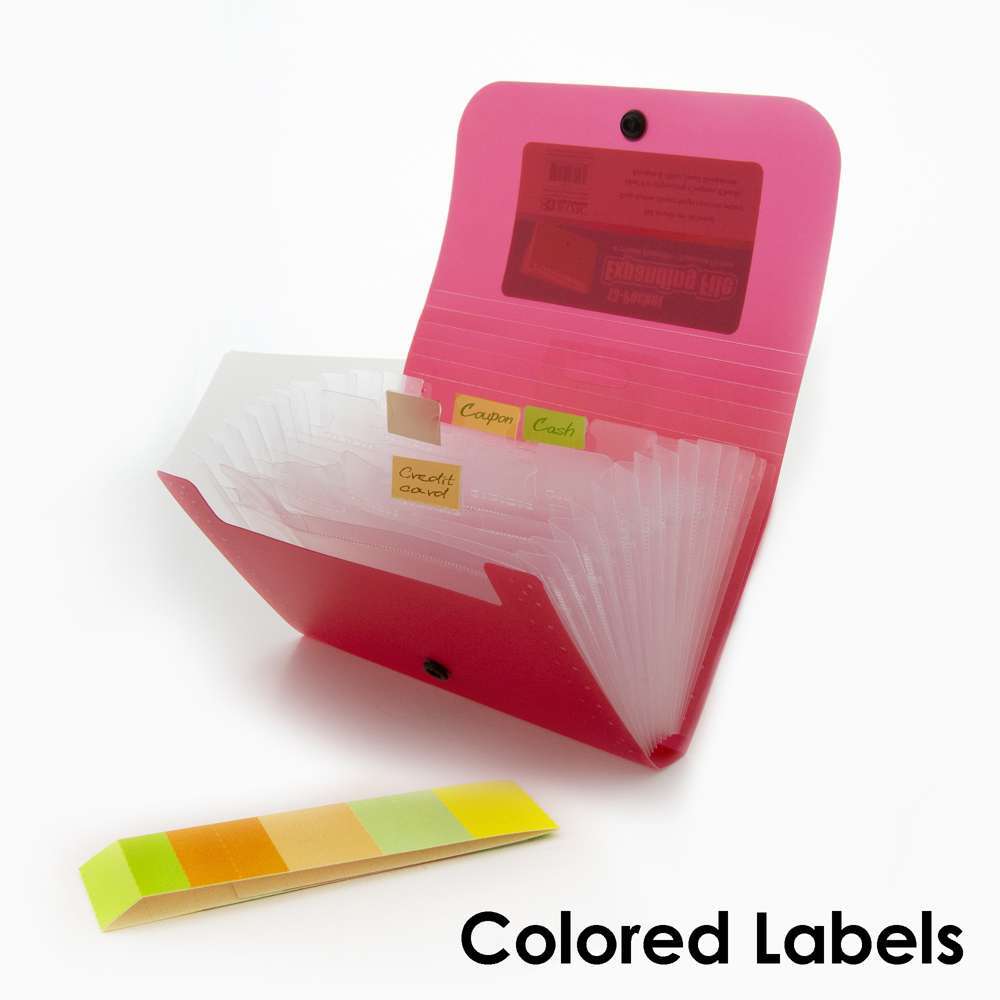 BAZIC Expanding File Folder 13 Pockets, (3116) 6-PACK