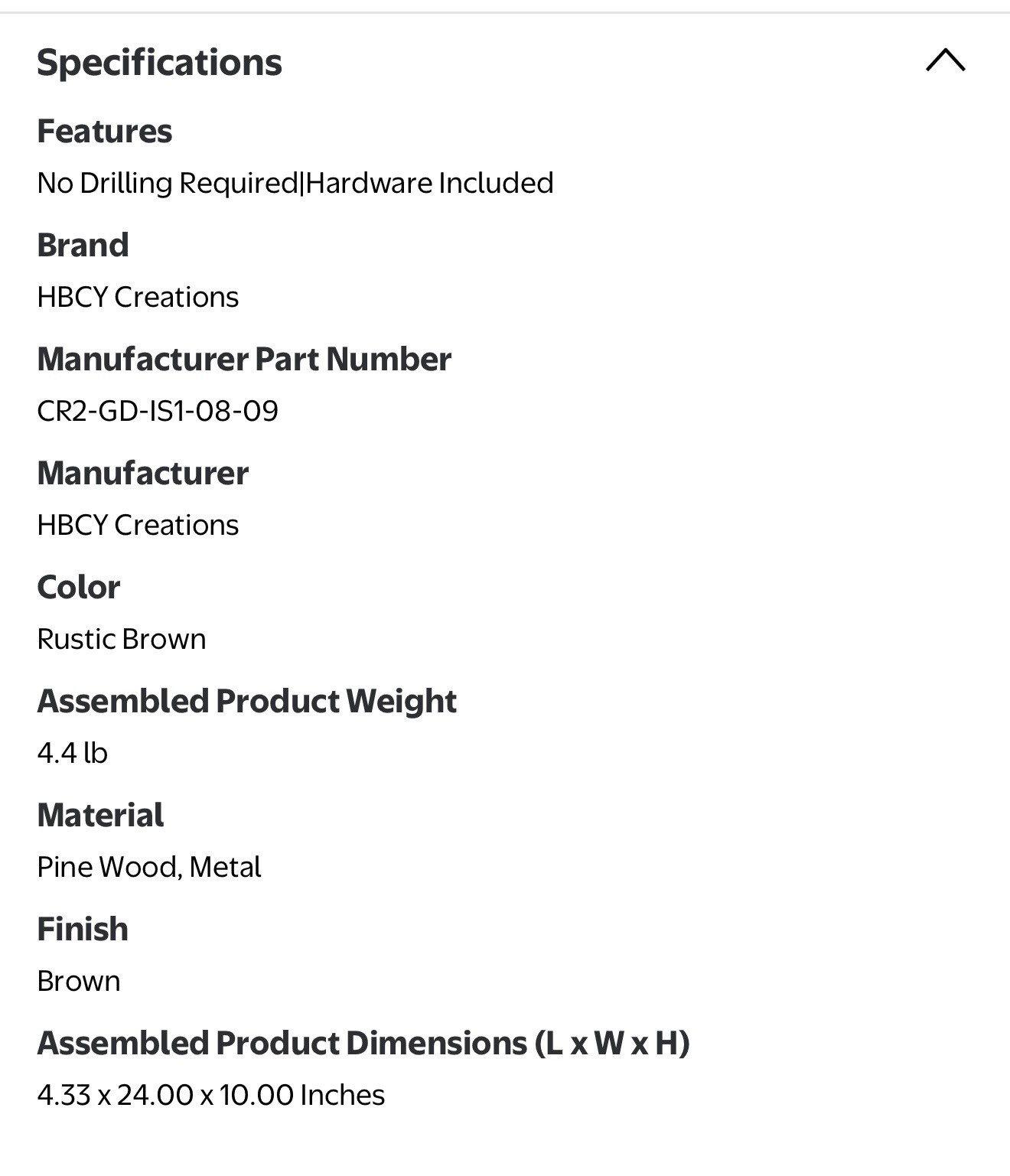 Rustic Brown Solid Wood Wall Mounted Coat Rack with Shelf, 5 H