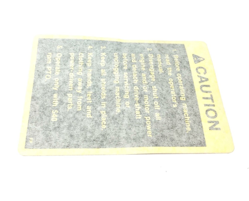 John Deere OEM Caution Decal P58114 NOS