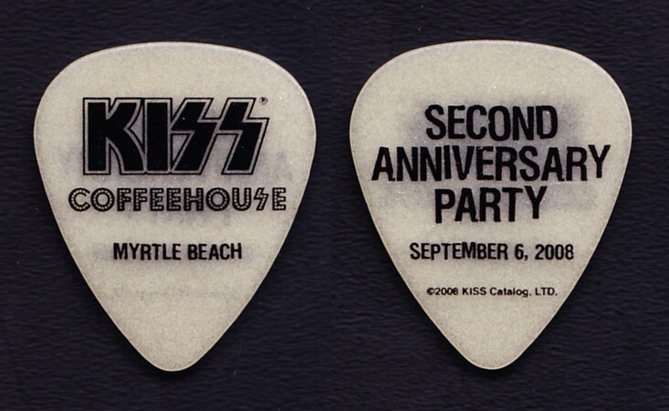 KISS Coffeehouse Second Anniversary Party Glow Guitar Pick - 2008