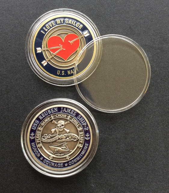 ~ USS Hopper ~ Ship 3 ~ US Navy Recruit Training Command Challenge Coin