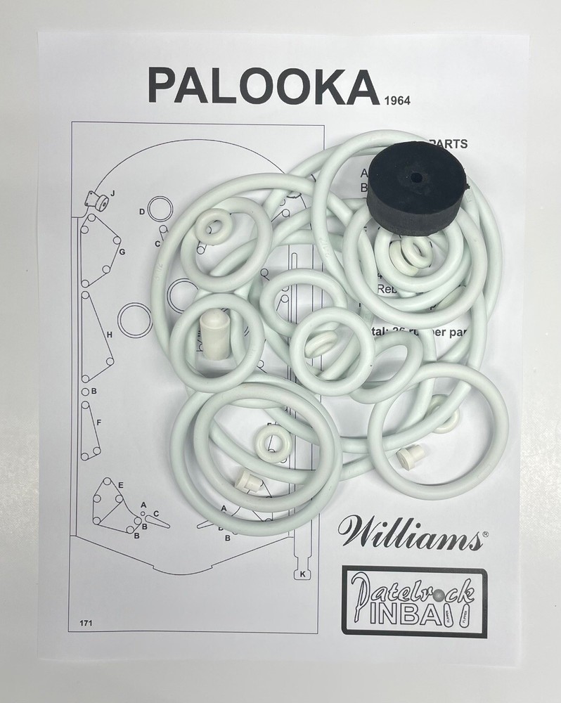 1964 Williams Palooka Pinball Machine Rubber Ring Kit
