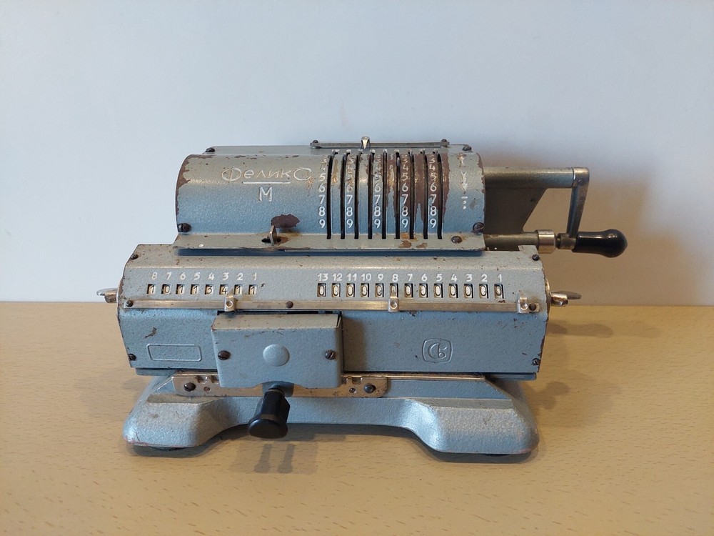 USSR Arithmometer Mechanical Calculator Felix. Soviet Original Adding Machine.