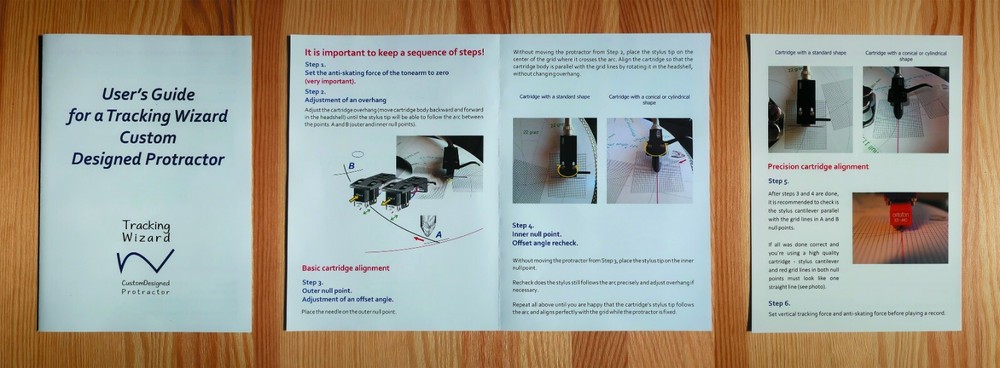Pro-Ject X2 & X2B Turntable Tonearm Cartridge Alignment Protractor