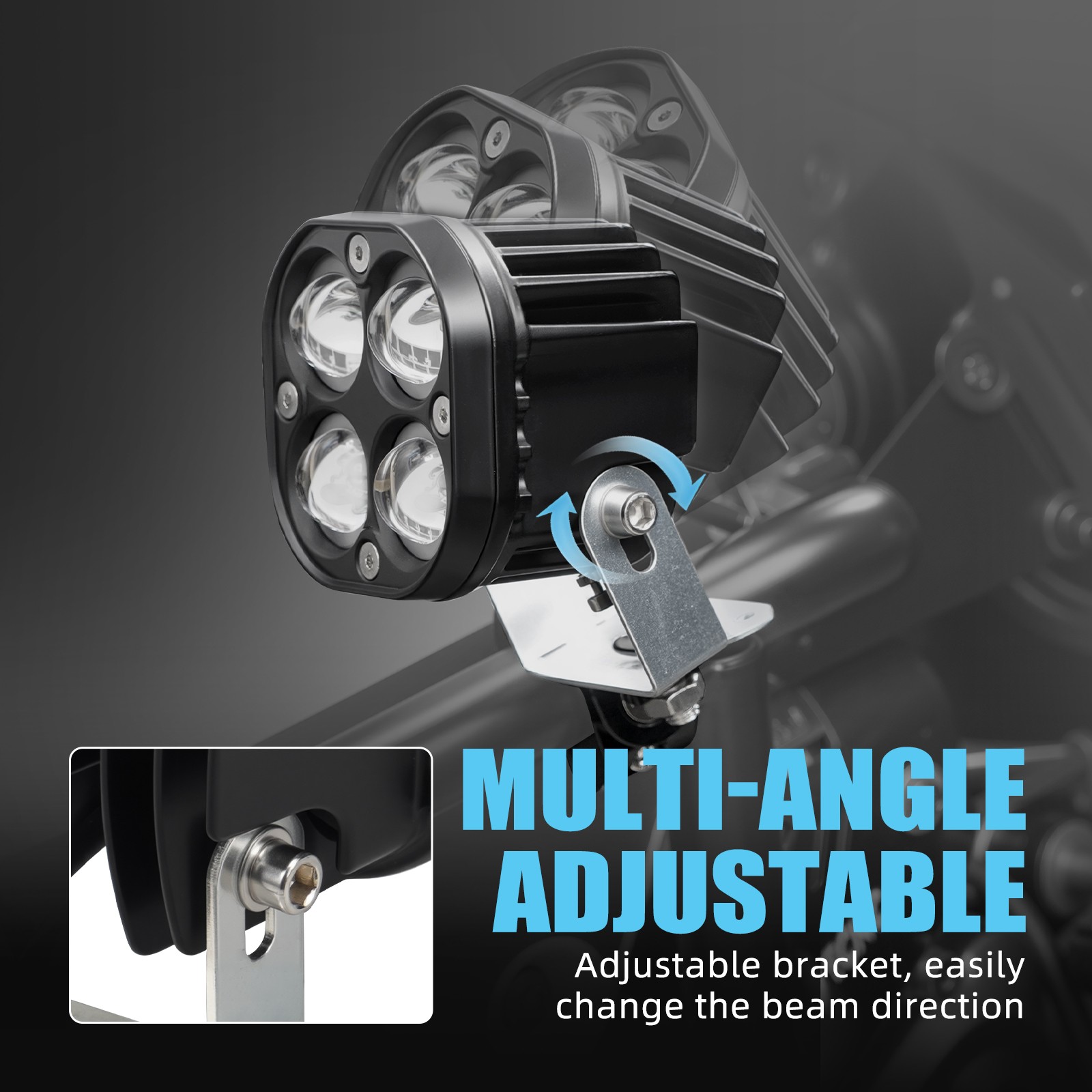 Adjustable Front Bumper Spot LED Work Light Pods for Yamaha Tenere 700 XTZ07 19+