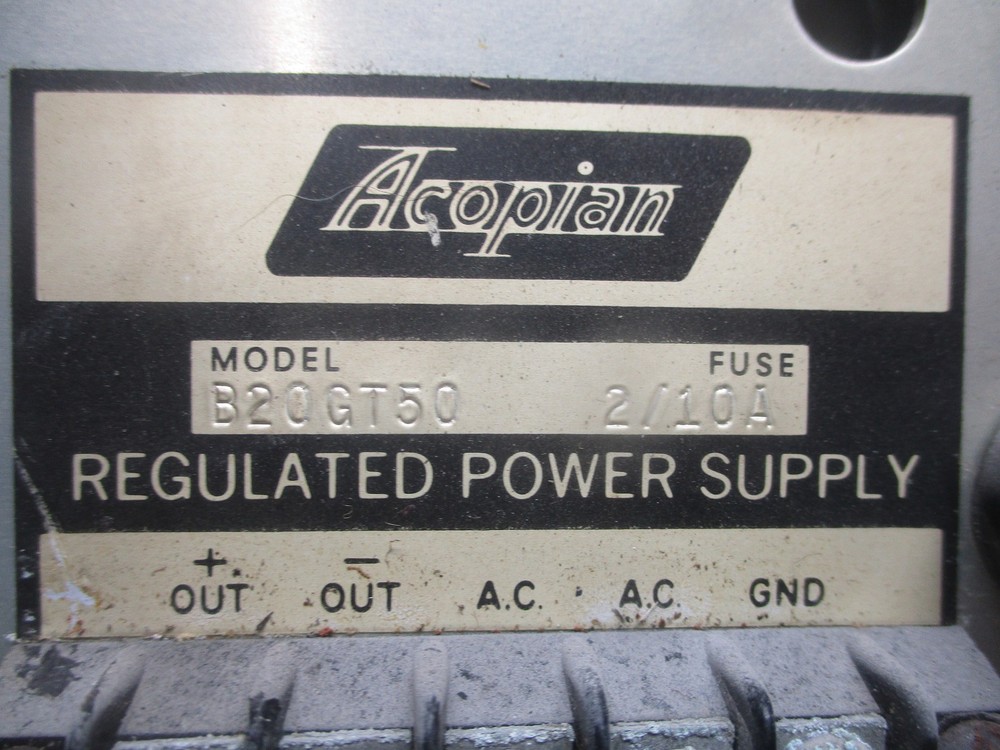 ACOPIAN B2CGT50 POWER SUPPLY UNMP