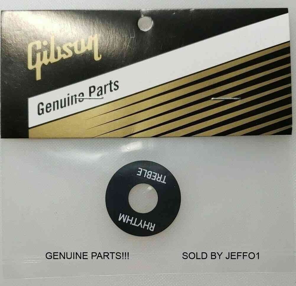 GIBSON® Toggle Switch Washer Black White Letters / Genuine