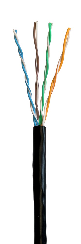 Voltive Cat5e Riser (CMR) Ethernet Cable - UTP, OFC, 100FT, Black