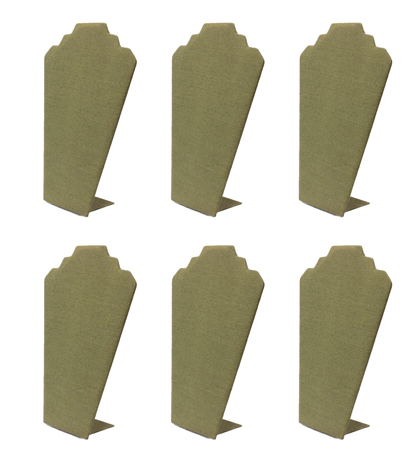 Green Jute Necklace Display Jewelry Chain Display Easel Stand (6 Pack) 12"