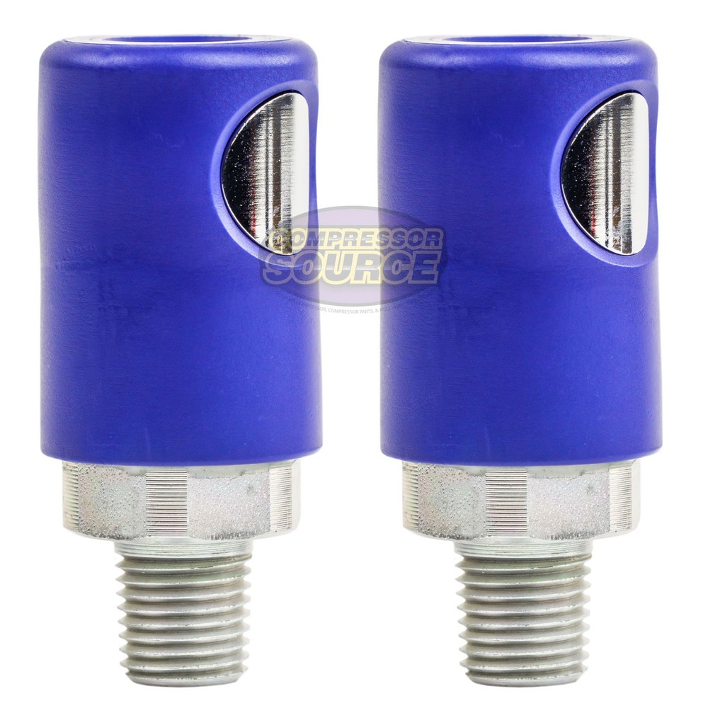 2 Pack Prevost Silver Air Plug Coupler IRC 061251 1/4" MNPT Quick Coupling