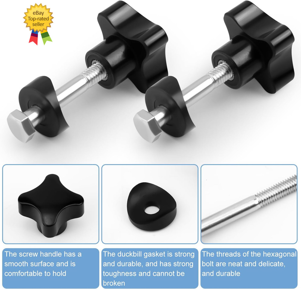 2 Sets Rollator Walker Replacement Arm Adjustment Knobs, Comfortable Universal P