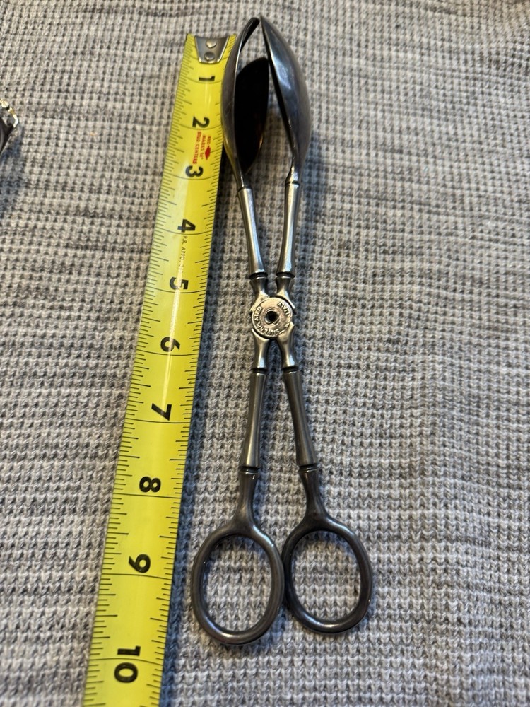 Silver Plated Salad Tongs, ITALY, 9’’