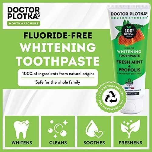 Dr Plotkas Fluoride Free Whitening Toothpaste by | Naturally Sourced