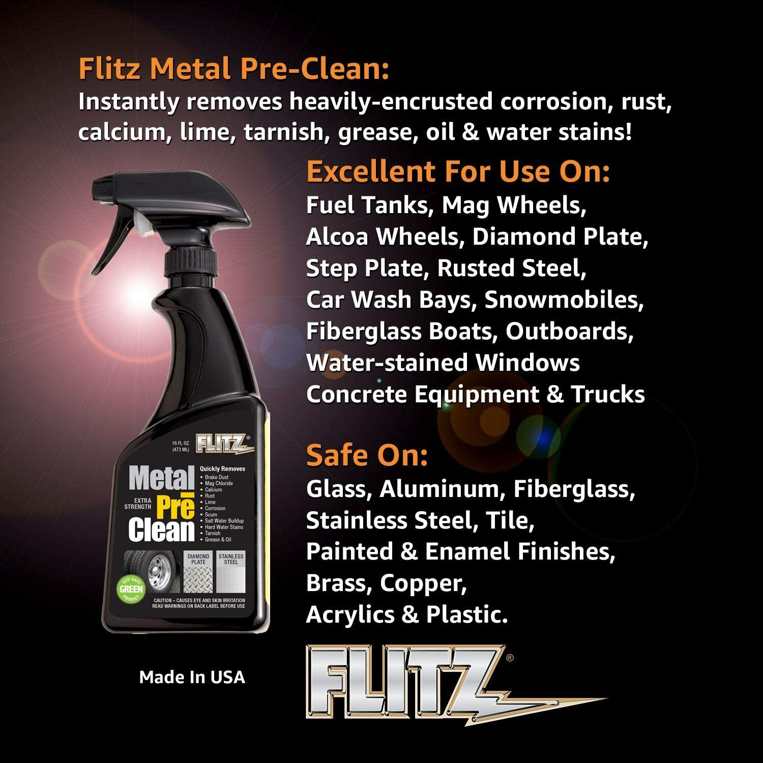 FLITZ All Metal Pre Clean 16oz/473ml AL 01706 (SEE VIDEO)