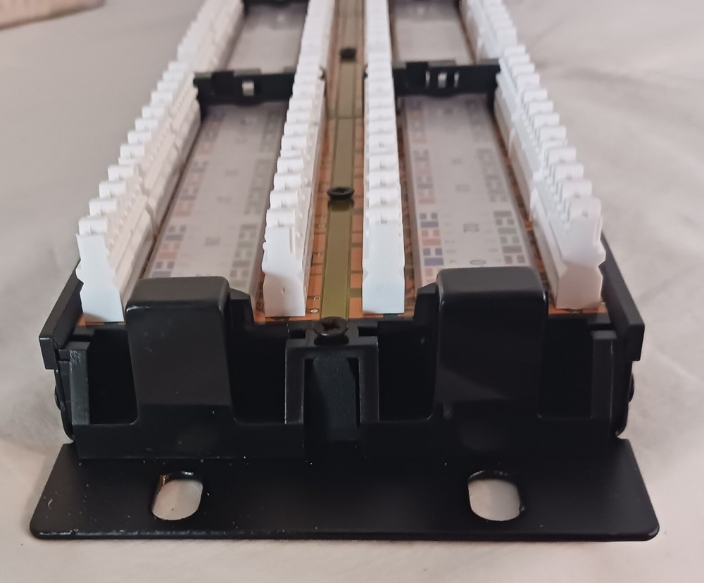 HellermannTyton 48 Port Patch Panel, 2U, Black. NEW. Free Shipping