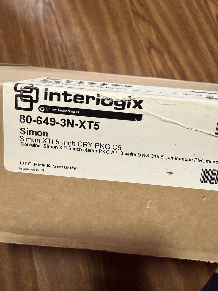 Interlogix Simon XTi-5, Pet Immune Sensor, Micro KeyFob, Door/Window Sensor, New