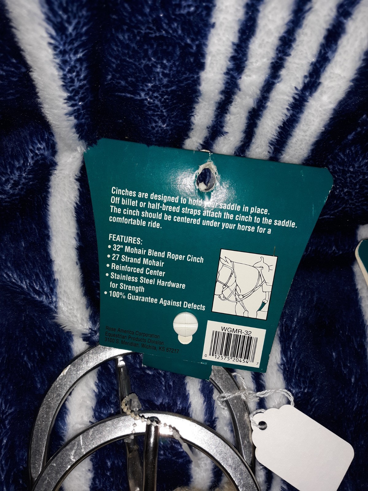 32" western heritage Mohair roper cinch, #541, NEW, with Tag, & Lots more