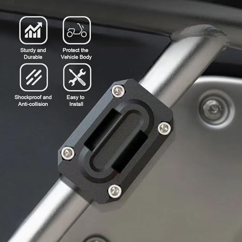 2 PCS Motorcycle Engine Guard Bumper Protection Block, Crash Bar Decor Slider,