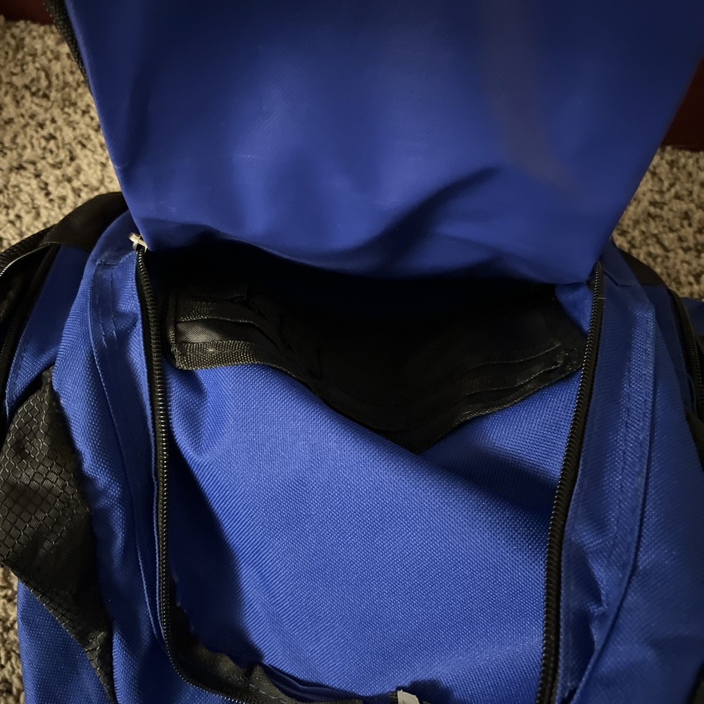 AdventuRidge Backpack Blue Pockets Slots Study School Work Standard Size Used