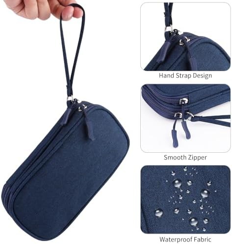 Travel Cable Organizer Electronics Accessories Bag Blue