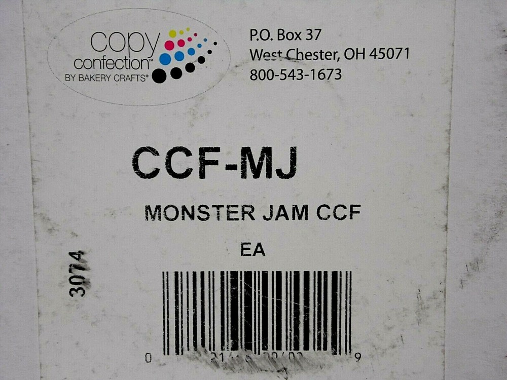 Copy Confection Cake Image Bakery Software MONSTER JAM CCF-MJ 3074