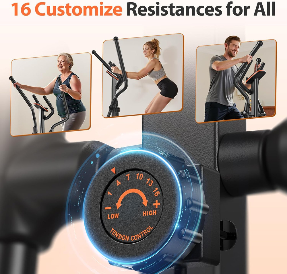 Elliptical Machine, Elliptical Exercise Machine for Home with Hyper-Quiet Magnet