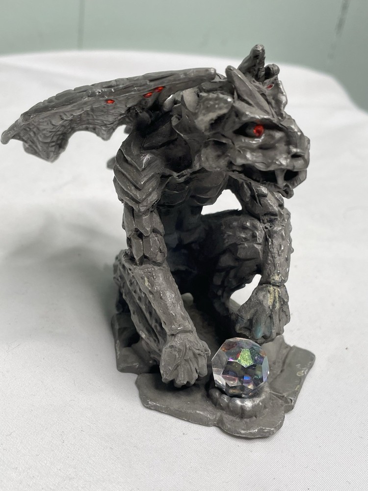 Sunglo Denicolo Pewter Gargoyle Sculpture Signed 4”
