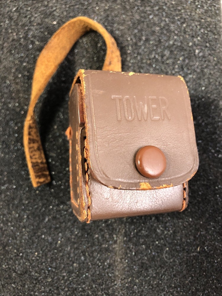 Vintage Tower Light Meter with Leather Case