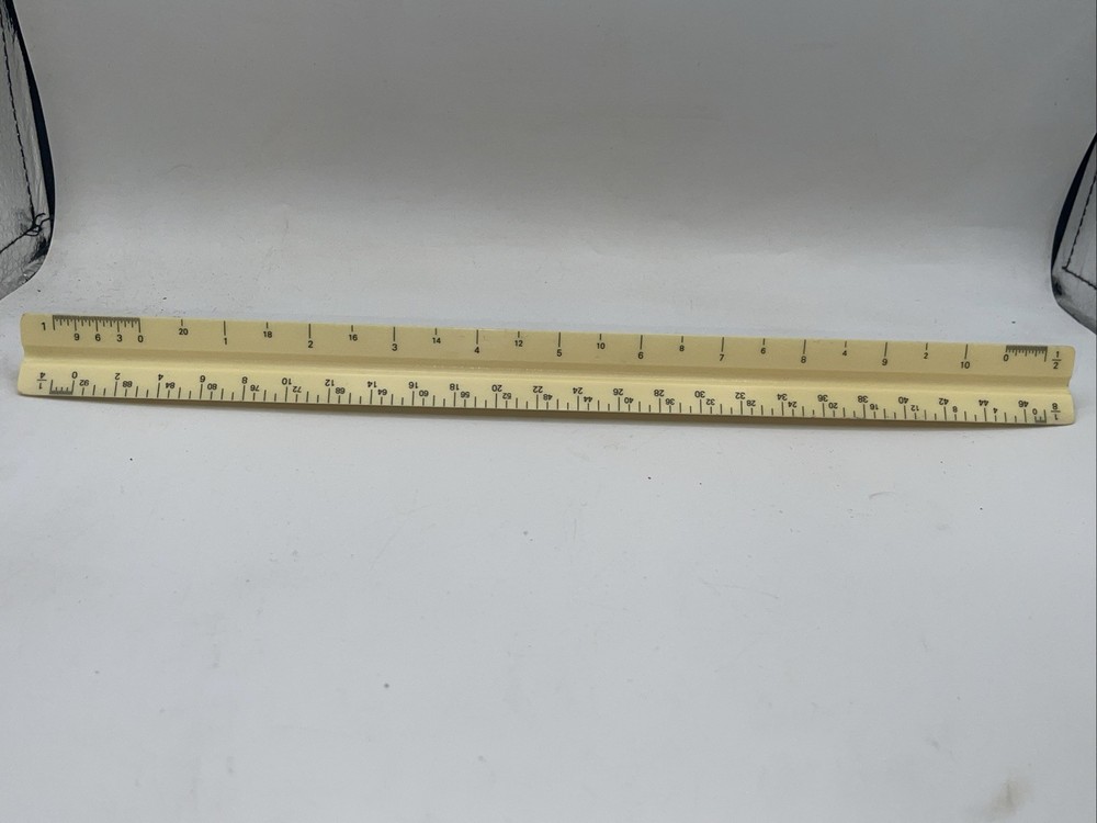 Ruler Vintage 12" STAEDTLER MARS 987 19-31 Triangular Drafting Architects Scale