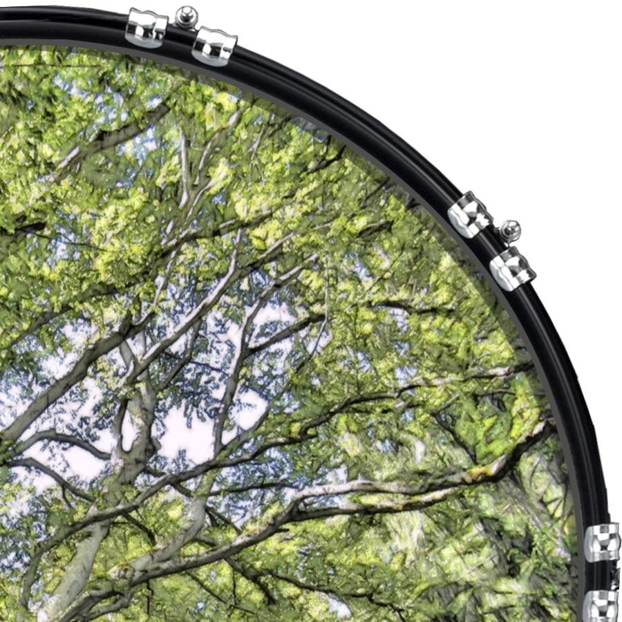 20" Custom Bass Kick Drum Front Head Graphic Graphical Tree 2