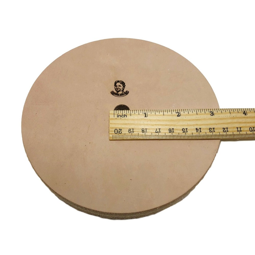 6" (3/4" Width) Leather Honing Wheel - Fits 1/2" Arbor - Buffing Compound Incl