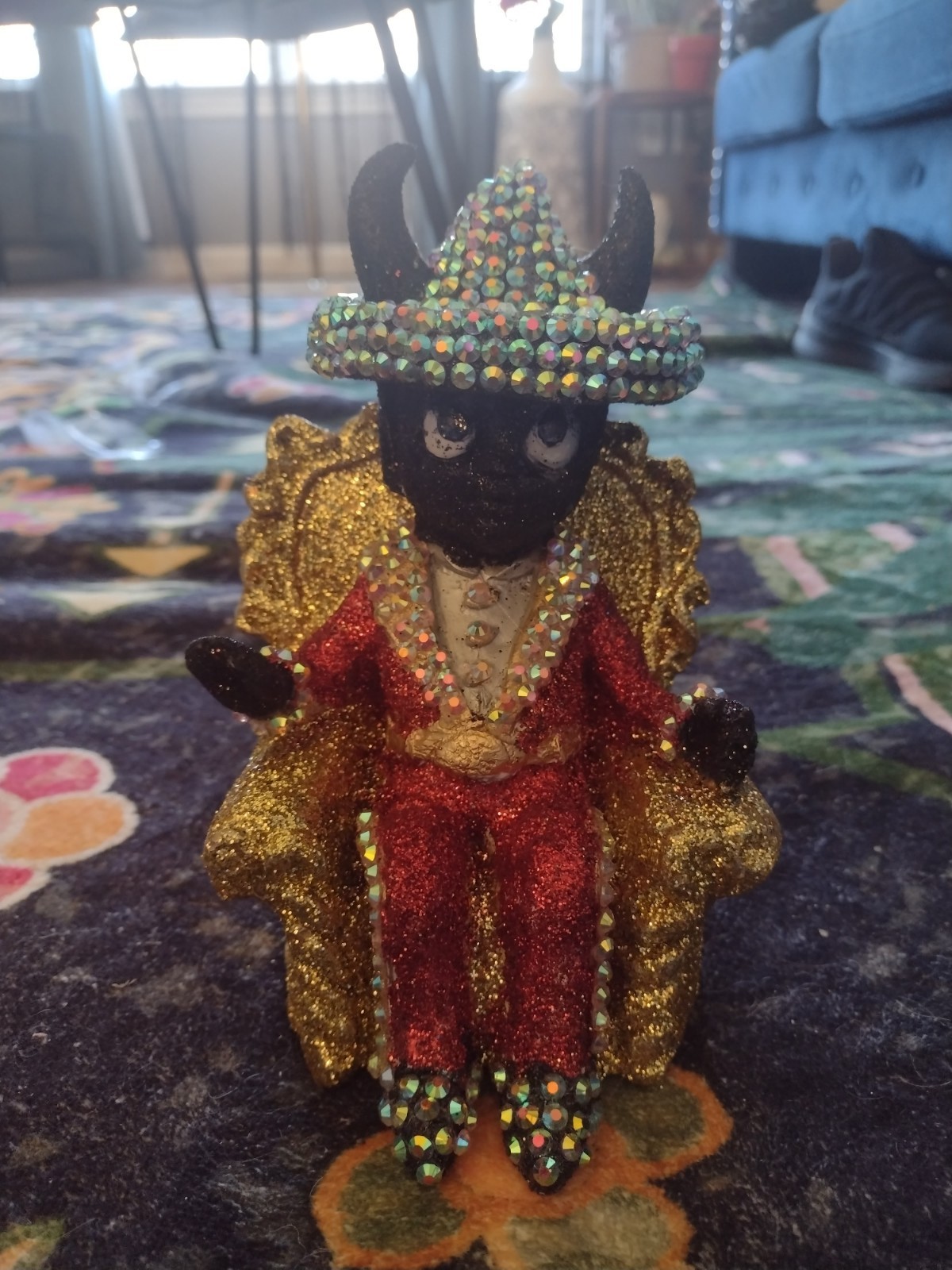 Angelito Negro Handcraft Swarovski Polished Statue Special Edition