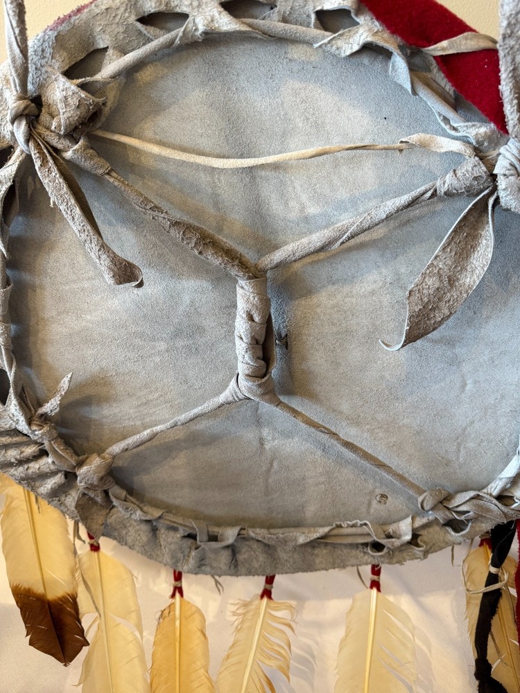 Distinctive Kiowa-Type Design Bear Shield on Buffalo Hide