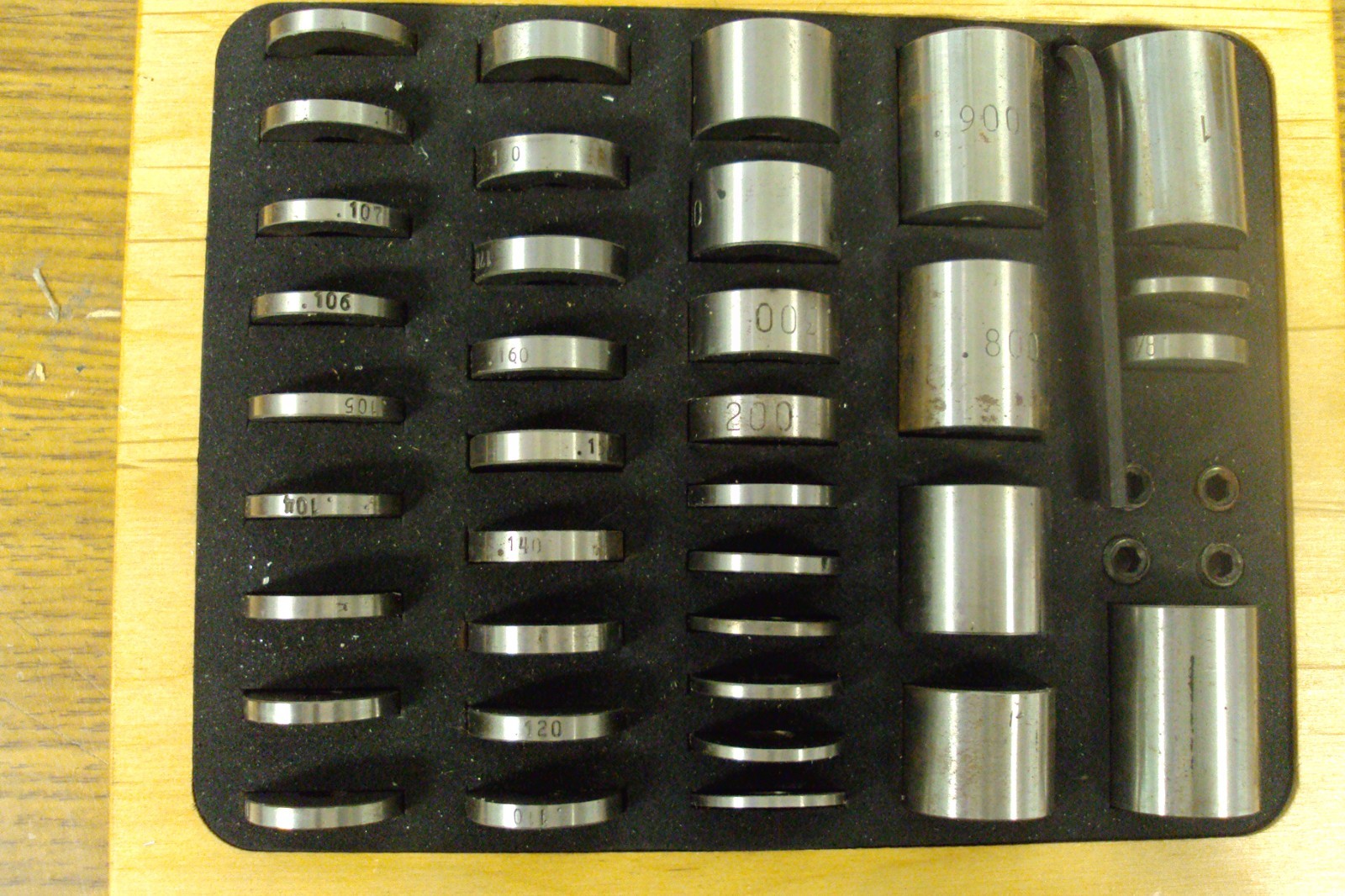 Herson 36 Pc. Round Gauge Space Block Set 0.050-1.000 B417