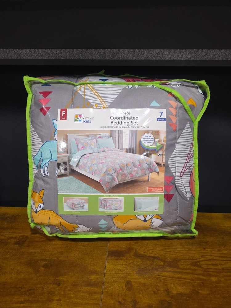 7 Pc Full Bed Coordinating Bedding Set Fox