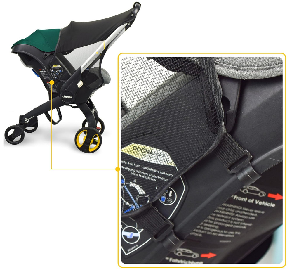 Custom Designed Sunshade Extension Compatible with Doona Car Seat Stroller, ...