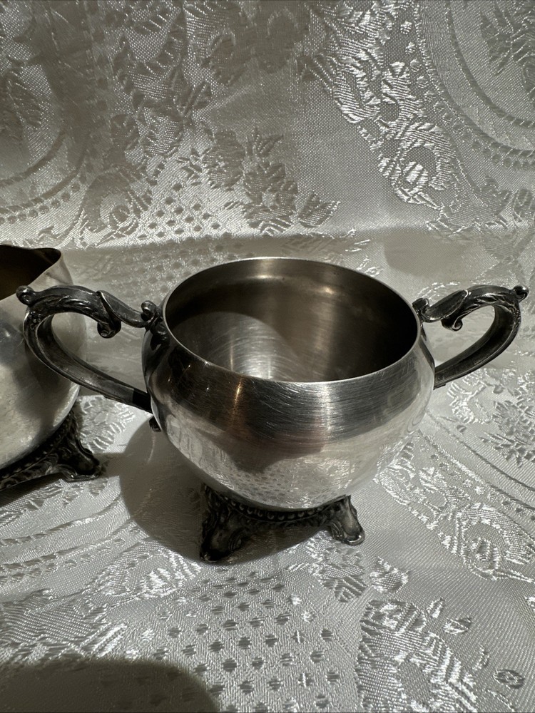 Vintage Silver-Plated Sugar & Creamer