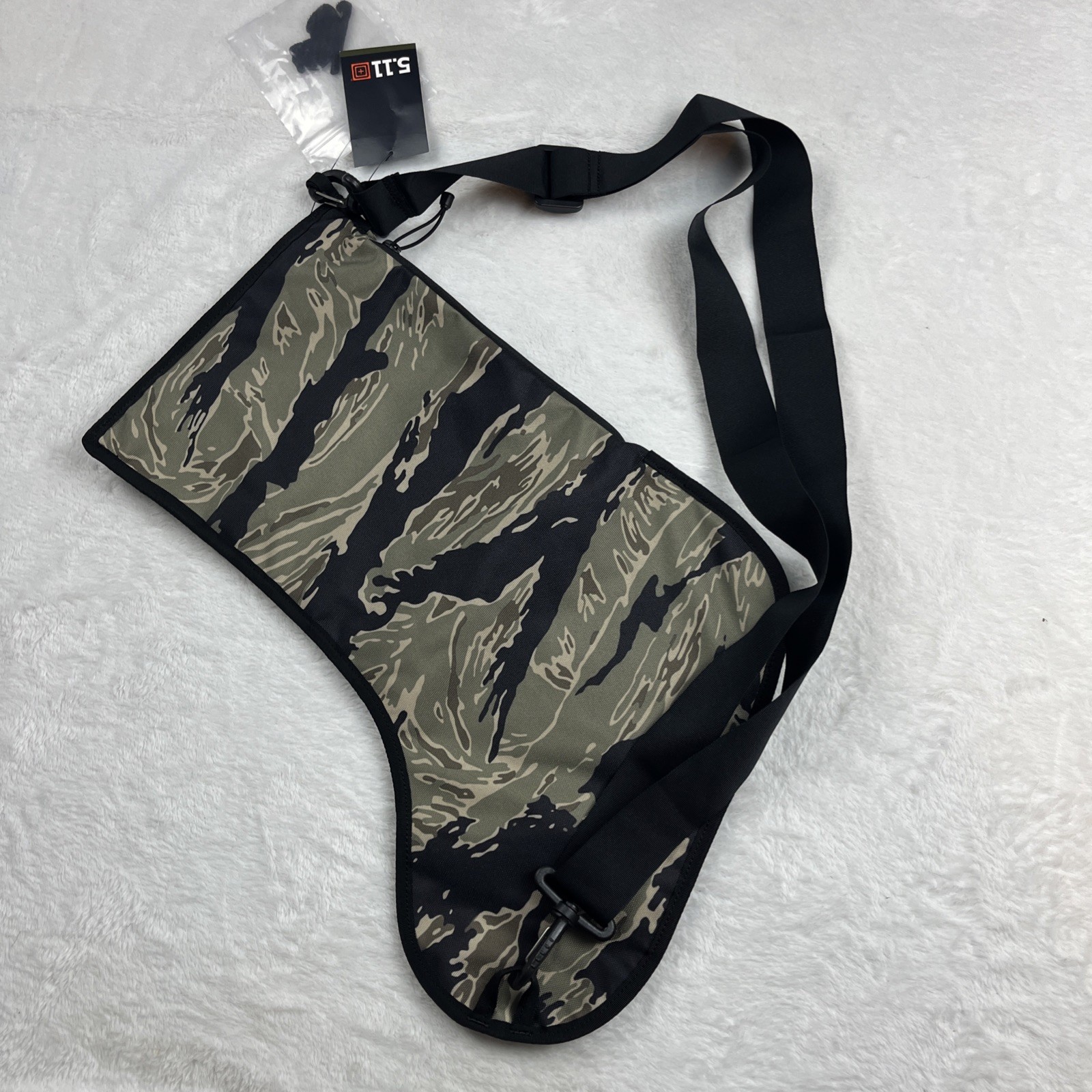 5.11 Tactical The Ultimate Stocking W/ Shark Patch Tiger Camo Sling Bag