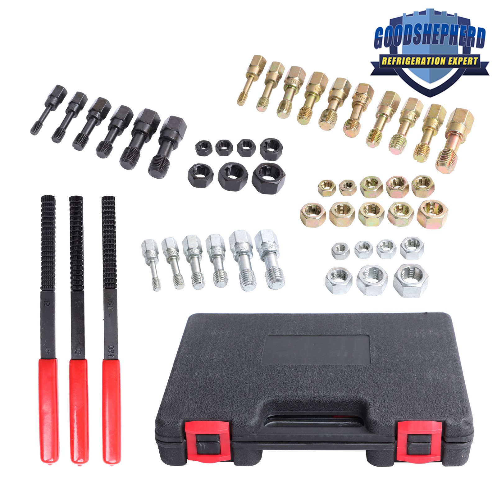 49Pieces Thread Chaser Set UNC UNF Metric Thread Restorer Tool Rethreading Kit