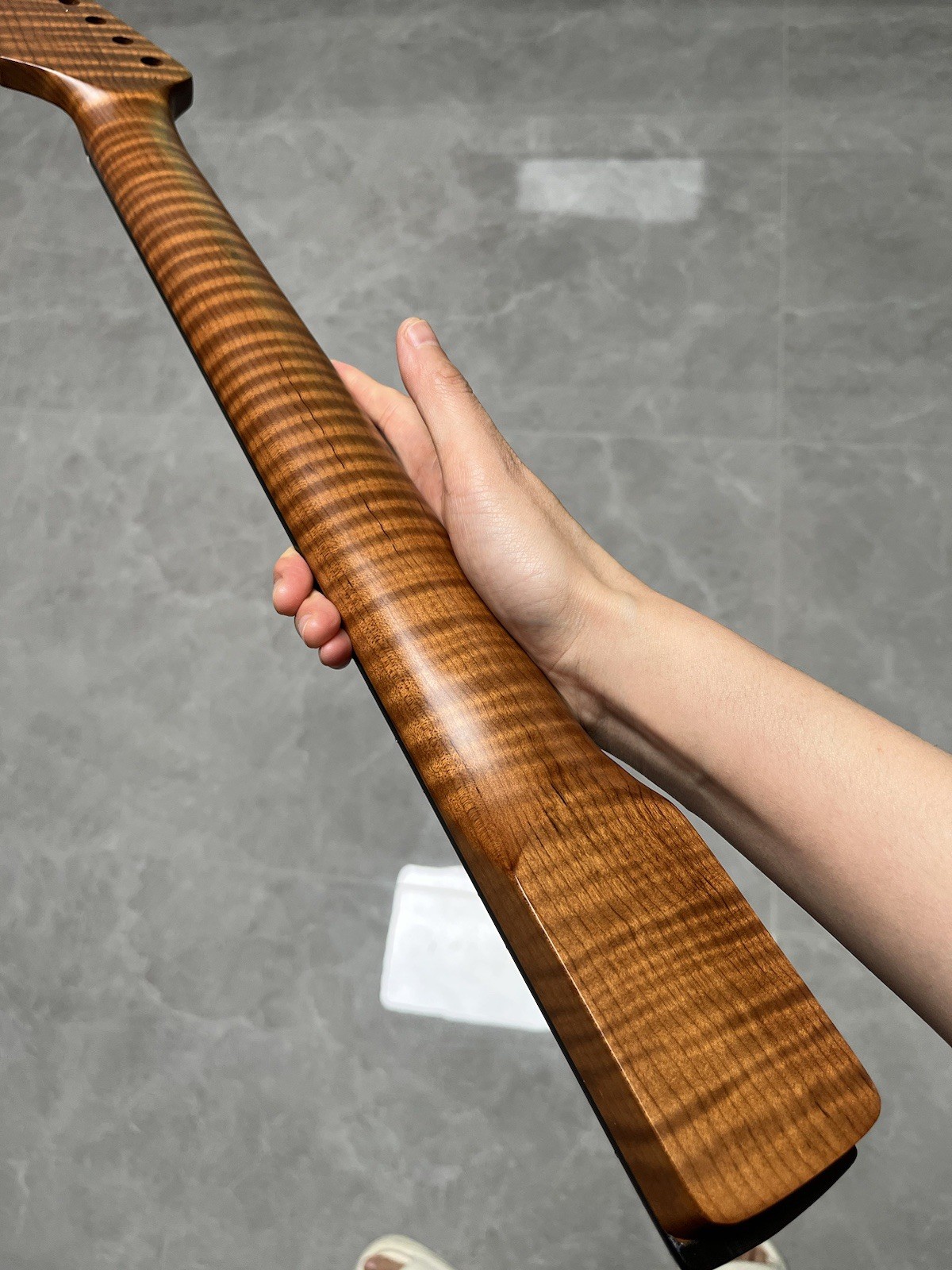 NEW Stainless Jumbo Frets Ebony 22fret Roasted Flame Maple electric guitar neck