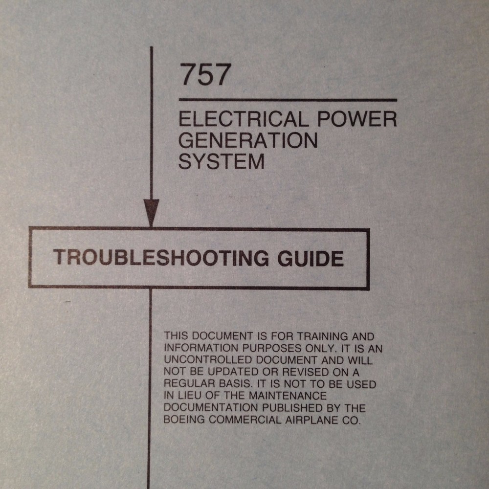 Boeing 757 Electrical Power Generation System Troubleshooting Guide