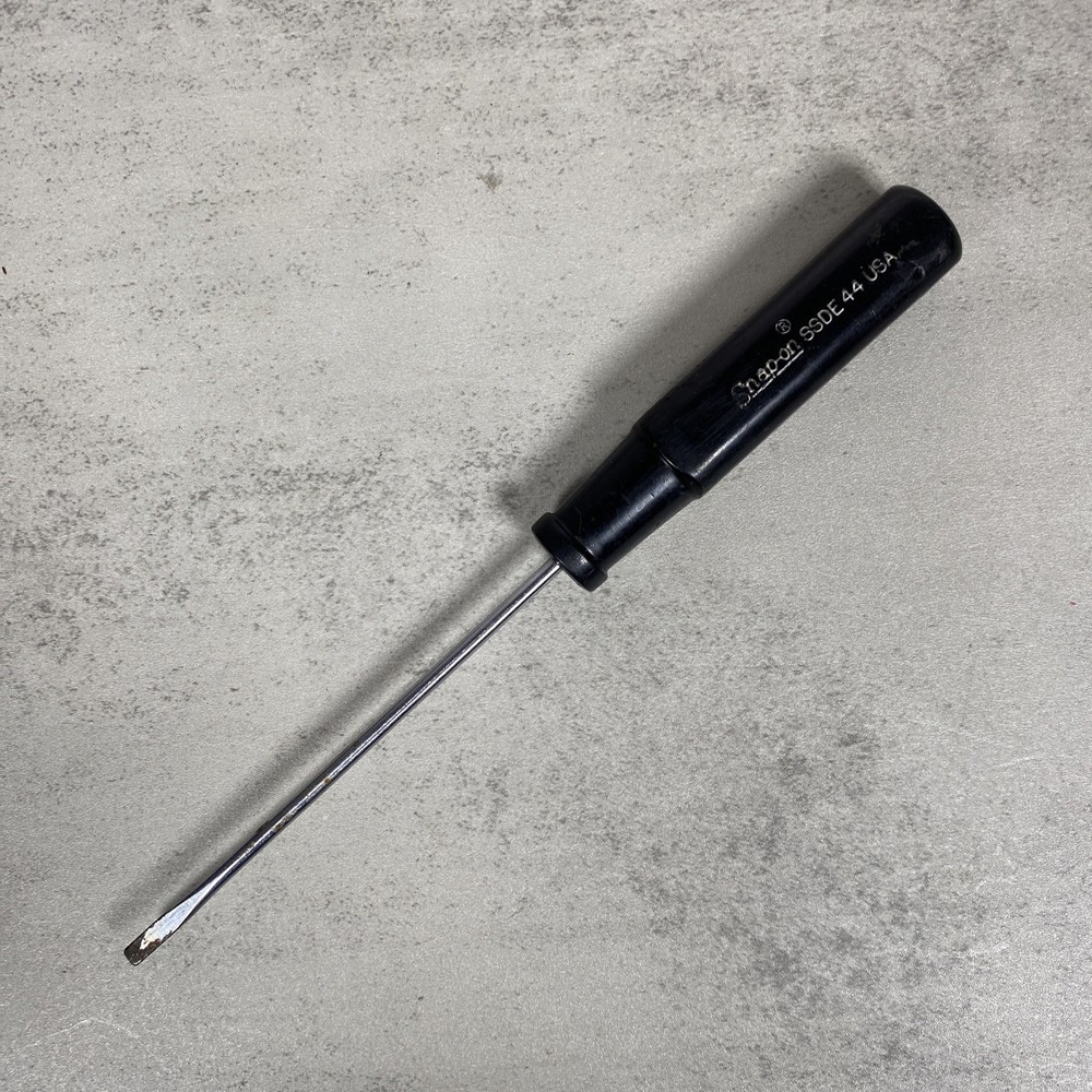 Snap-on Tools USA SSDE44 7" Precision Electrical Slotted Thin Screwdriver Black